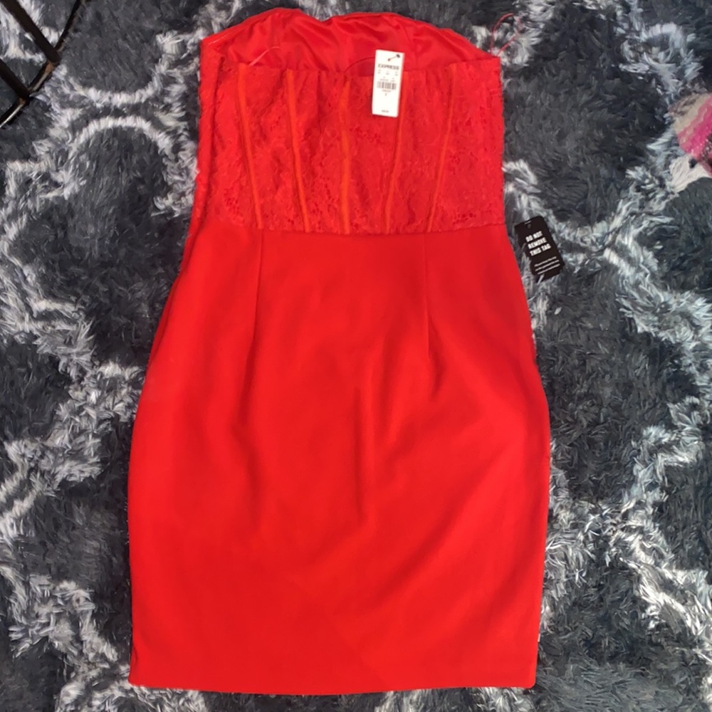 Express red strapless dress - Picture 4 of 4